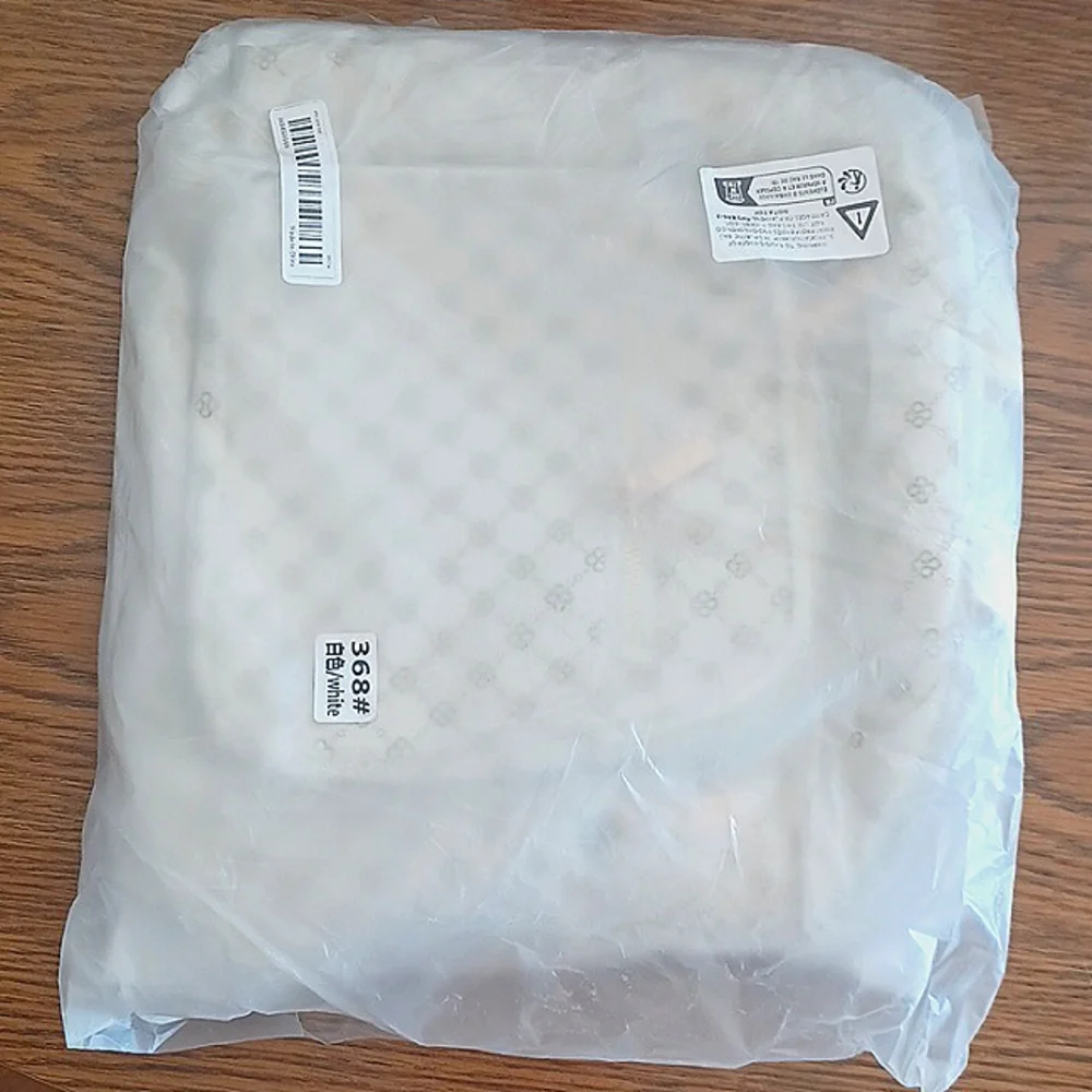 NEW White Geometric Stylish Anti-Theft Backpack with Adjustable Straps - Picture 5 of 5